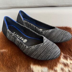 ROTHYS tweed black and gray ballet flats ….EUC!  Size 9.5